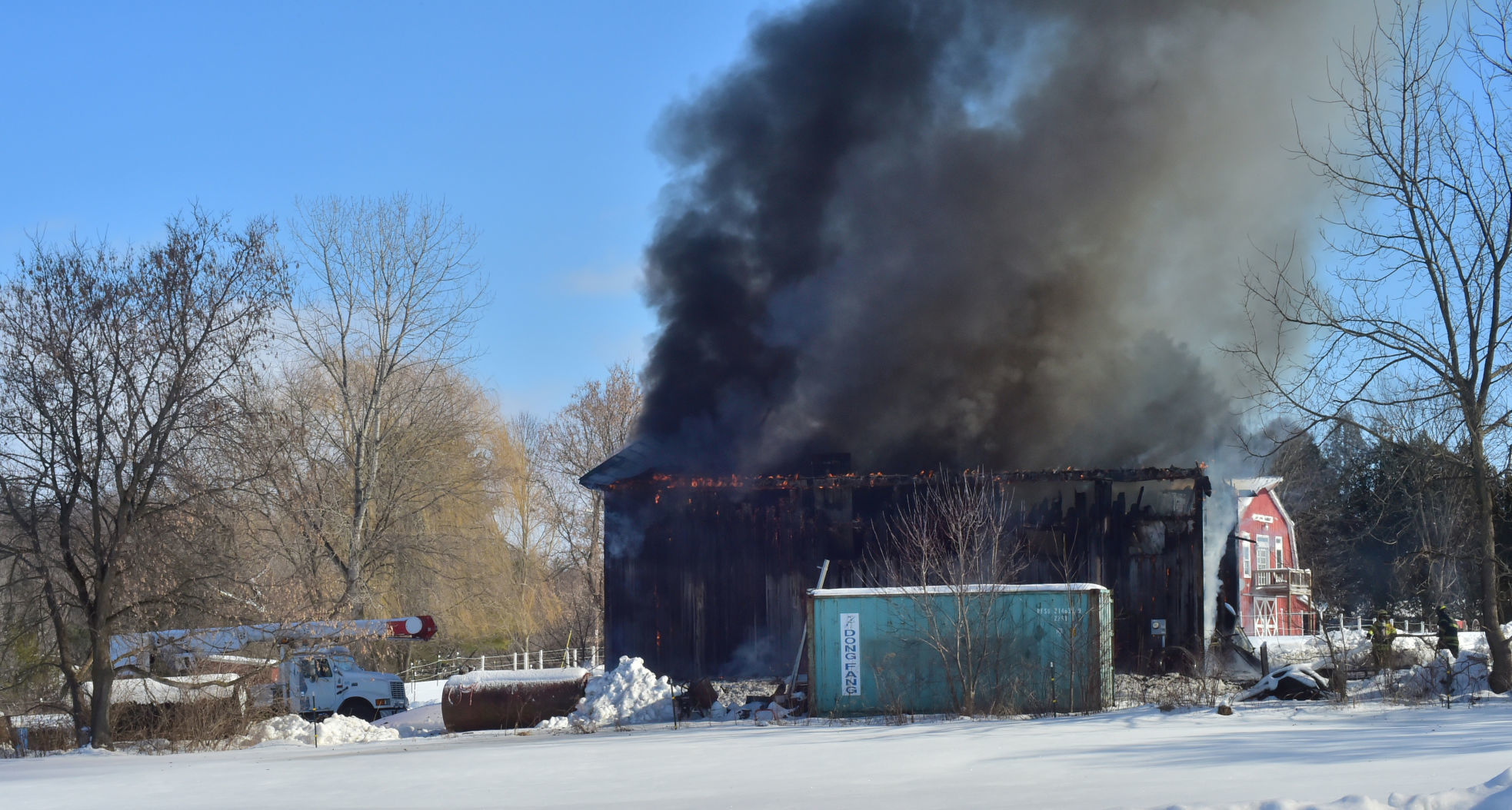 Logging business fire